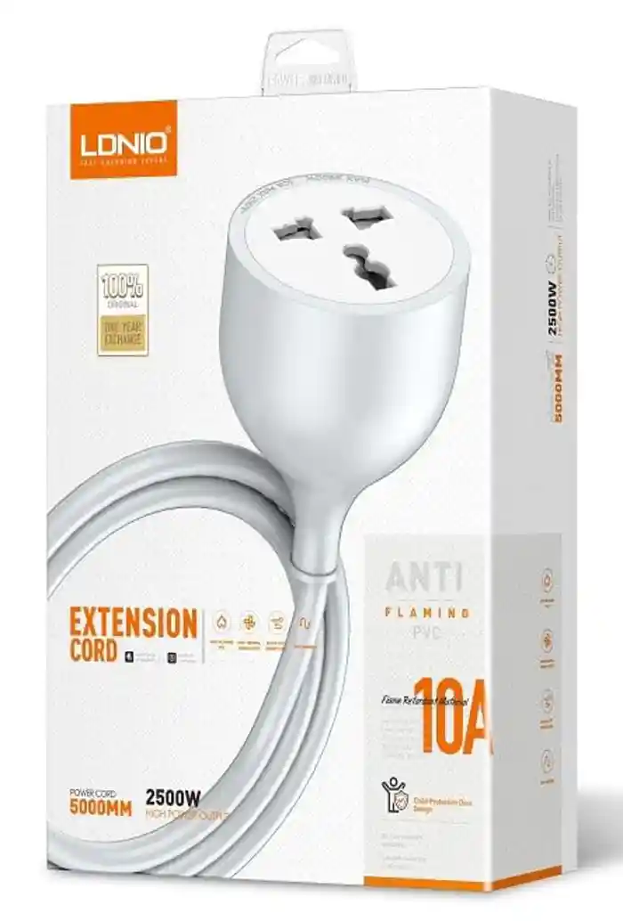 LDNIO SC1017 Universal Power Strip with Extension Power Cord 5m